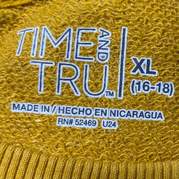 Time and Tru gold super sort & comfy sweatshirt, size XL (16-18) - Picture 9 of 11